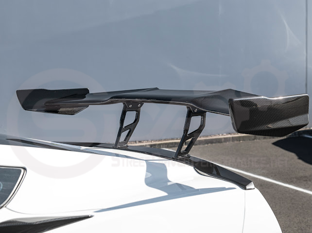 2014-2019 CHEVROLET CORVETTE C7 | ZR1 ZTK CONVERSION PACKAGE REAR SPOILER HIGH WING WITH WING RISER